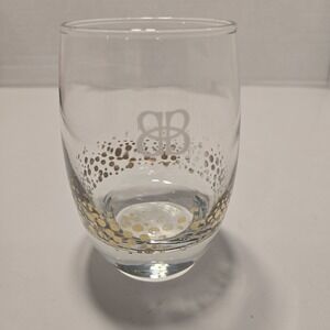 Baileys Irish Cream Liquor Glass Clear Gold  Dots Confetti, Rocks Barware